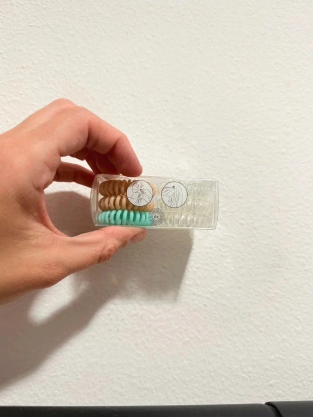 Invisibobble Original Traceless Hair Rings 6-Pack Crystal Clear & Nude Hair Ties